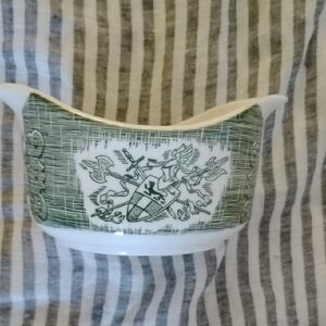 Royal China The Old Curiosity Shop Green Vintage Gravy Boat
